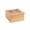 Olympia Tea Box Mini Hevea Wood With Lid Kitchen Storage Organizer