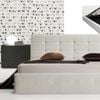 Istyle Milan King Single Gas Lift Ottoman Storage Bed Frame Pu Leather White