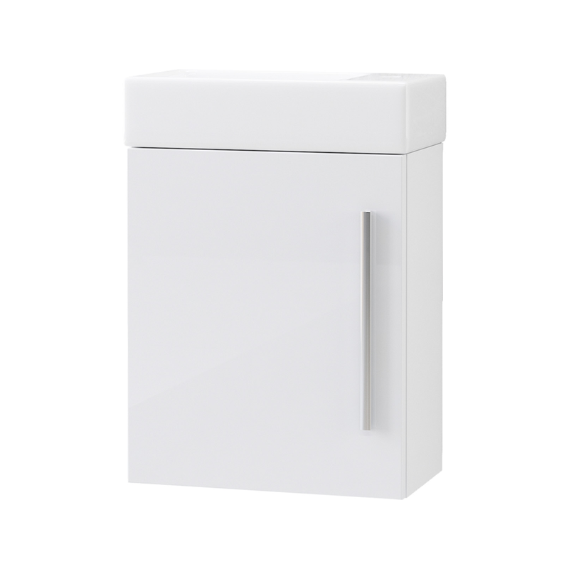 Wall Hung Vanity With Basin 400mm White Rococo