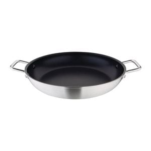 Vogue Paella Pan Non-Stick Teflon Platinum Plus Aluminium Heavy Duty Cookware 350mm x 65mm