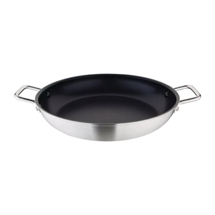 Vogue Paella Pan Non-Stick Teflon Platinum Plus Aluminium Heavy Duty Cookware 350mm x 65mm