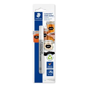 Staedtler 2.4mm White Lumocolor Chalk Marker with Bullet Tip
