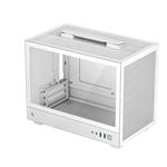 DeepCool CH160-WH Ultra-Portable Mini-ITX Case, Mesh & Glass Panels, Full Sized Air Coole Supportr, Carry handle 336×200×283.5