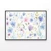 Watercolor Abstract Flowers  Print 100% Australian Made 120x90cm  (Poster)