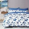 3D Blue Flower 114 Bed Pillowcases Quilt Queen Size