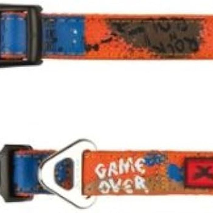 Trixie X-trm Nylon Collar Blue/orange For Dogs 30-40 Cm / 20 Mm