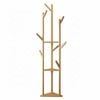 P&P Natural Bamboo Coat Tree Stand 3 Shelves 10 Hooks