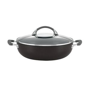 Anolon Endurance+ 26cm/3.8L Non-Stick Casserole w/ Lid Round Cooking Pot Black