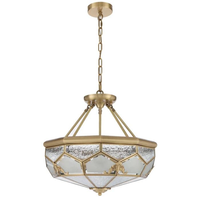 Telbix Valmont Modern Pendant Hanging Lamp Light Solid Brass Brass Brass