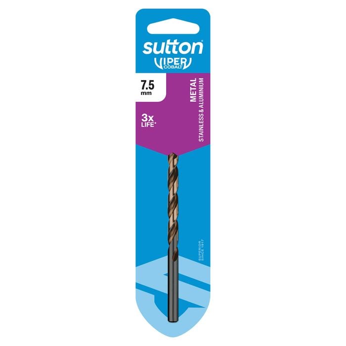 Sutton Tools 7.5mm Viper Cobalt Jobber Drill Bit