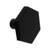 Adoored 29mm Black Cabinet Knob Hexagon - 2 Pack - Black