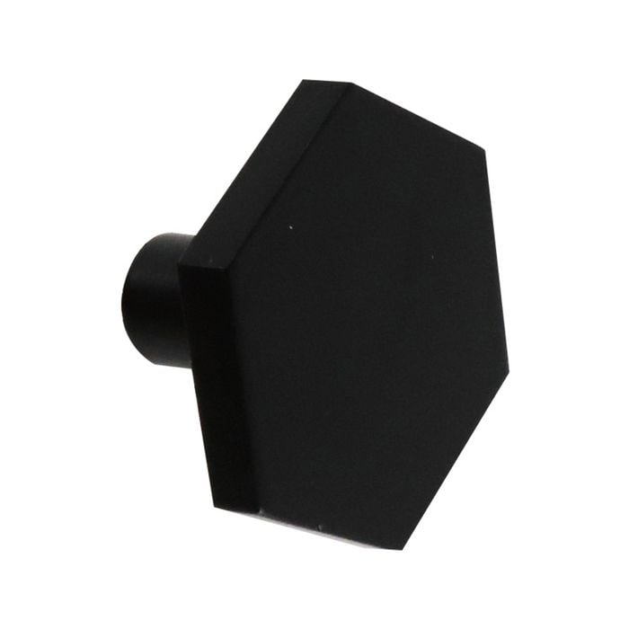 Adoored 29mm Black Cabinet Knob Hexagon - 2 Pack - Black