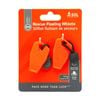 2pc SOL 2Pc Rescue Whistle Dual Tone Loud Floating Weatherproof Orange Lanyard