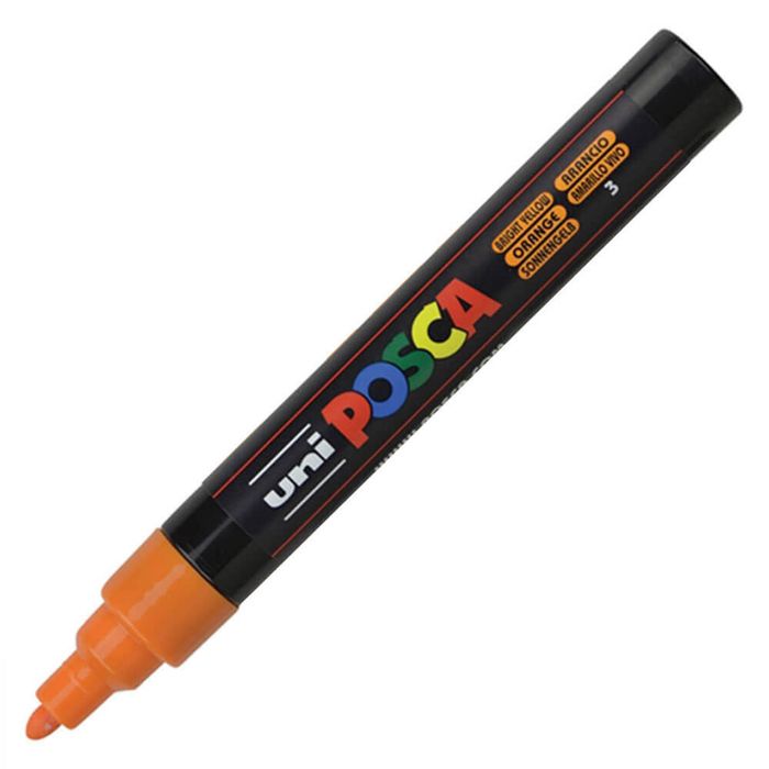 Uni Posca PC-5M Bullet Tip Paint Marker (Bright Yellow)