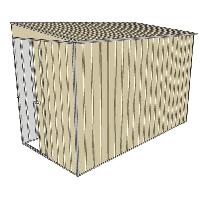 Build-a-Shed 1.5 x 3 x 2m Sliding Door Tunnel Shed - Cream
