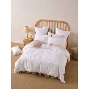 Linen House Super King Seren White Quilt Cover Set