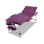 Zenses  Massage Table Portable  Aluminium Beauty Therapy  Bed Purple