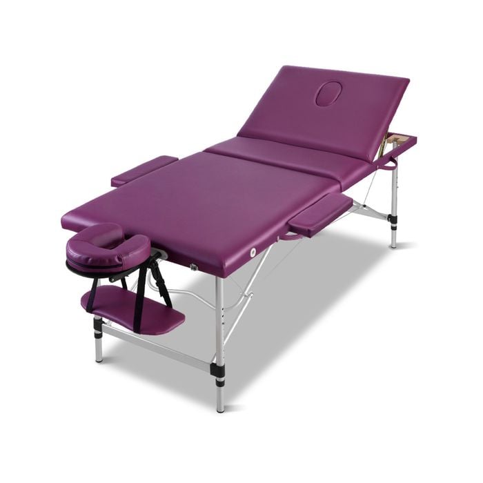 Zenses  Massage Table Portable  Aluminium Beauty Therapy  Bed Purple