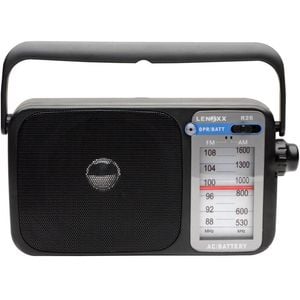 Lenoxx R26 AM/FM Radio With Earphone Jack - Black