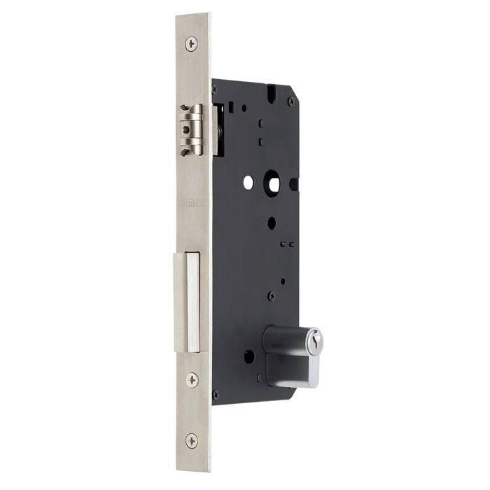 Gainsborough 60mm Satin Chrome Backset Single Keyed Cylinder Mortice Roller Bolt Lock