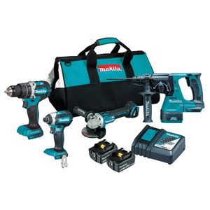 Makita 18V Brushless 4 Piece Combo Kit DLX4205TX1