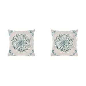 2PK Linen House 65x65cm Thalia Blue European Pillowcase