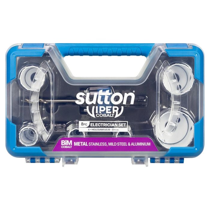 Sutton Tools 8 Piece Bi-Metal Viper Cobalt Electrician Holesaw Set