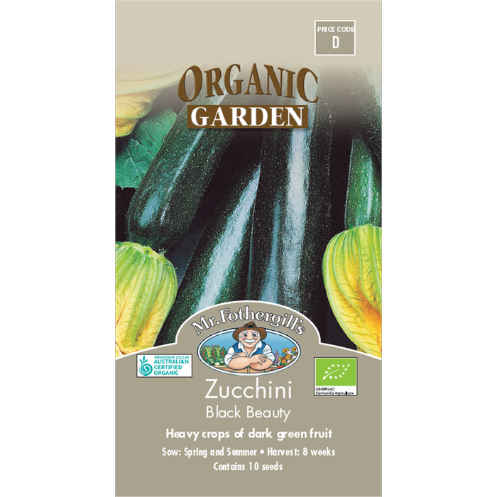 Mr Fothergill's Black Zucchini Organic Seeds