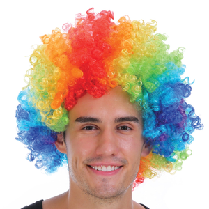 s DELUXE AFRO WIG Curly Hair Costume Party LGBTQ Disco 70s 80s Pride Rainbow