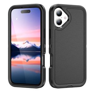 For Apple iPhone 17 Case Drop Resistant Defender Tradies Heavy Duty Rugged Shockproof Tough Cover (Black)