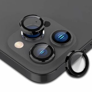 Tough On iPhone 16 Pro / iPhone 16 Pro Max Camera lens Protector Tempered Glass Individual Ring Black