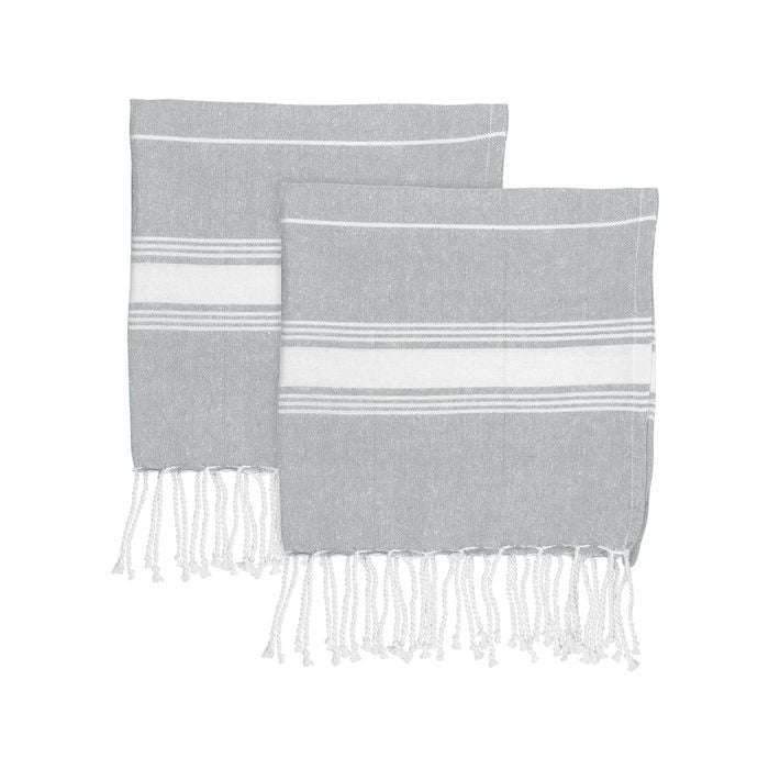 Nicola Spring Children's Turkish Cotton Towel Set - Grey - Pack Of 2