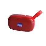 Laser TWS Bluetooth Wireless Pocket Speaker FM Radio with Strap - Red