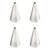 4x Mondo Stainless Steel #5 Round Piping Tip Icing Cake Decorating Nozzle Silver
