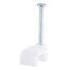 DETA 10mm White Hook Cable Clips - 20 Pack