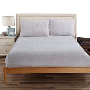 Ramesses Teddy Fleece Fitted Sheet Combo Set Double-Grey