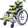 EQUIPMED Kids Premium Paediatric Wheelchair, Lightweight Aluminium, 22 Inch Wheels, 75kg Rated, Green