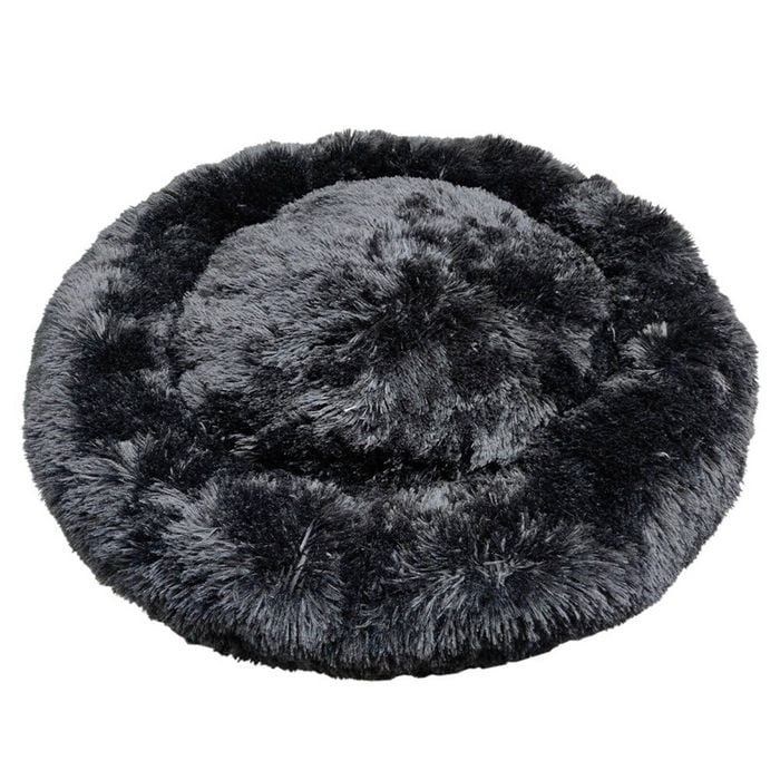 Prestige Pet Snuggle Buddies Calming Cuddler Plush Dog Bed Black 100cm
