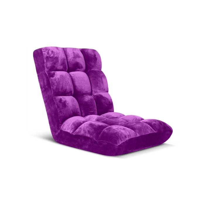 Soga Floor Recliner Folding Lounge Purple