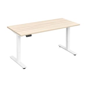 Lorell Sit-to-Stand Two-Tier Table/Desk Frame & Desktop Large Elm 183cmx76cm