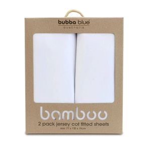 2pc Bubba Blue Cot Soft Jersey Fitted Sheets 77x135cm