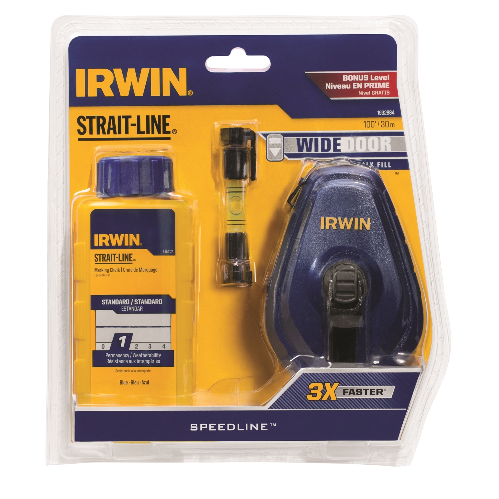IRWIN 30m Speedline Chalk Reel Line Level Set product image