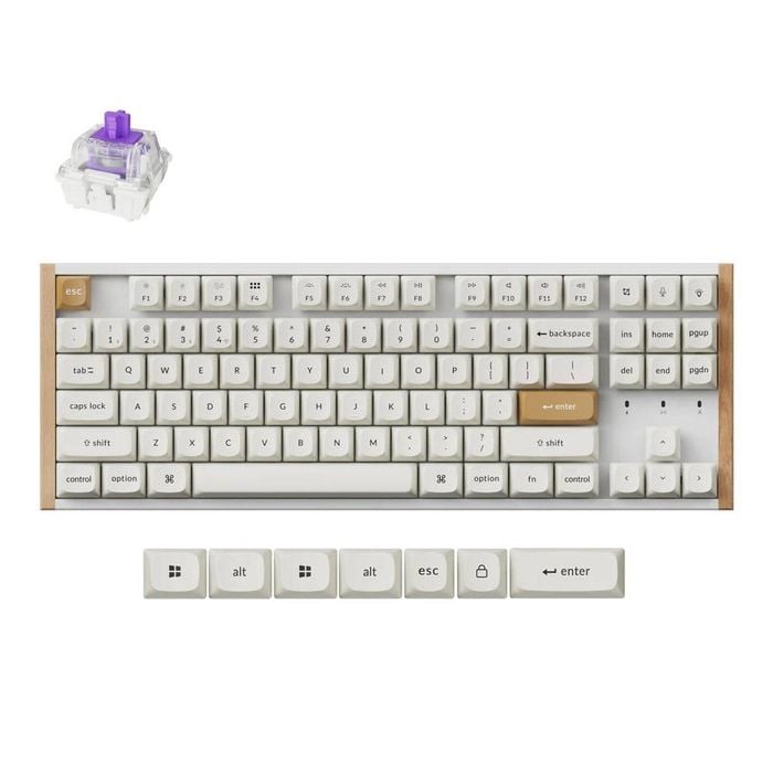Keychron K8 He Magnetic Tkl Keyboard (white) (gateron Nebula Switch) [special Ed]