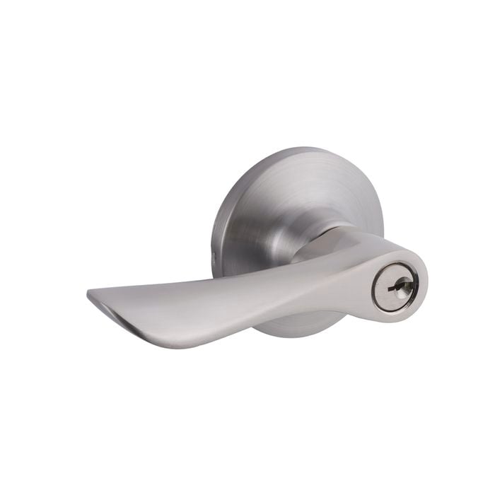 Tasman Satin Nickel Plated Tiva Right Handed Entrance Leverset
