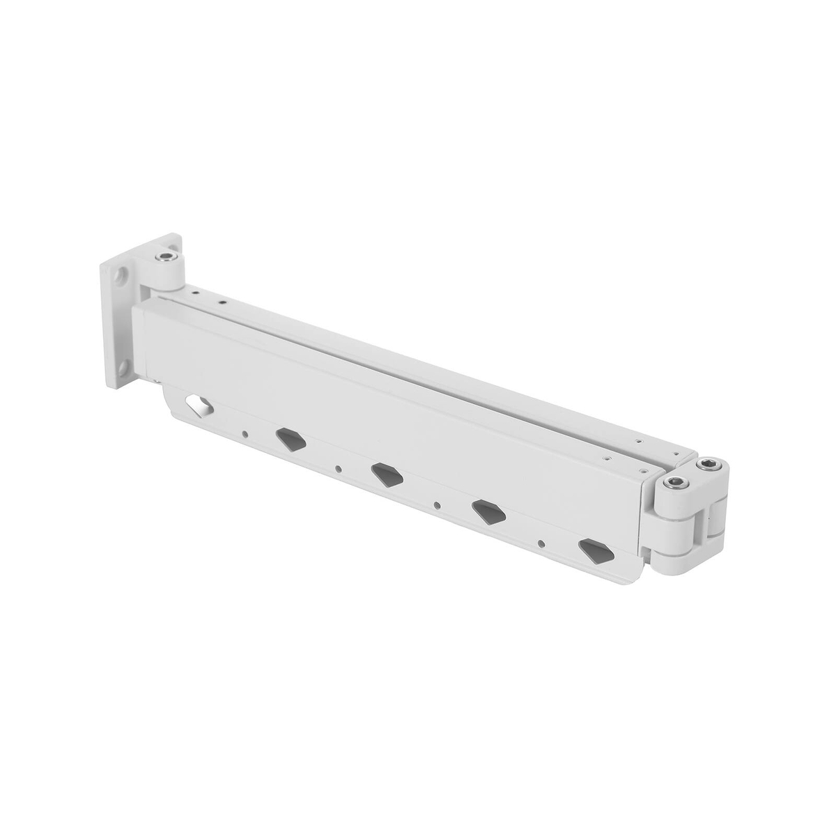 Practa White Wall Mounted Extendable Folding Clothes Rail - Bunnings ...