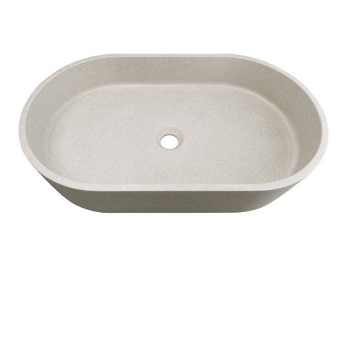 Attica 600 x 350mm Concrete Sand Oval Basin