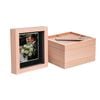 Nicola Spring 6" X 6" Light Wood 3d Box Photo Frames - 4" X 4" Mount - Pack Of 5