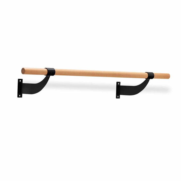 Costway Wall Mount Ballet Barre System Solid Wood Single Dance Bar