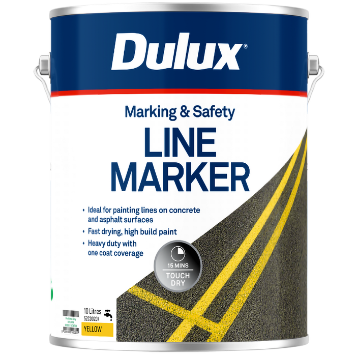 Dulux 10L Yellow Concrete And Paving Line Marker
