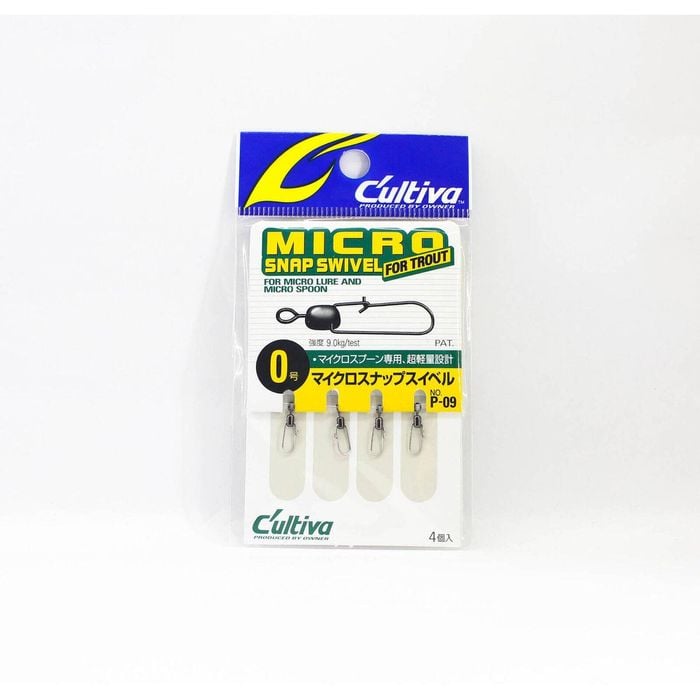 Owner Cultiva P09 Micro Fishing Snap Clip With Swivel 0